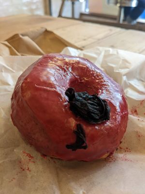 Habiscus Vegan doughnut at Dough Doughnuts - Flatiron in New York City