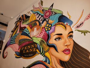 Interior at Penny Lane Cafe in Aalborg