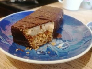 Vegan Snickers Cake at Penny Lane Cafe in Aalborg