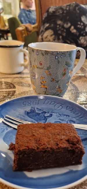 Brownies vegan at Penny Lane Cafe in Aalborg