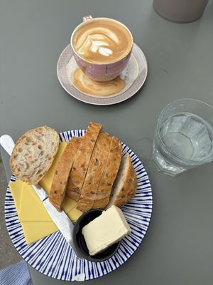 bread with vegan cheese  at Penny Lane Cafe in Aalborg