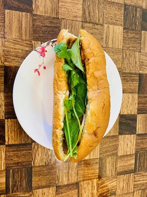 Banh mi vegan sandwiches at Song Huong, $4 each at Song Huong Vegetarian Restaurant in Duluth