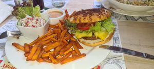 Veganer Burger at Bierhaus to Augustin in Klagenfurt