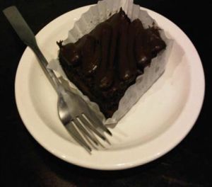 Triple chocolate brownie -- To die for at City Cakes and Cafe in Salt Lake City