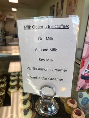 Only vegan options for coffee  at City Cakes and Cafe in Salt Lake City