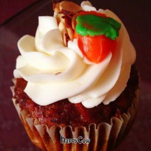 carrot cake cupcake at City Cakes and Cafe in Salt Lake City
