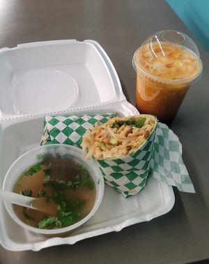 Phorito with Thai tea at Pho ThaiBinh in Desoto