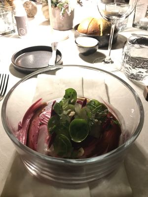 Beets, sprouts and horseradish at Hofke van Bazel in Kruibeke