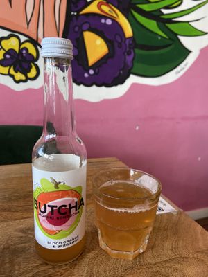 Blood orange kombutcha: quite nice at Vegan Sushi Bar - Downtown in Amsterdam