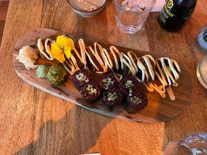Crispy Chicken und Maki Cucumber   at Vegan Sushi Bar - Downtown in Amsterdam