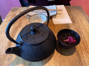 Okinawa ice tea cocktail: nice tea-ish taste at Vegan Sushi Bar - Downtown in Amsterdam