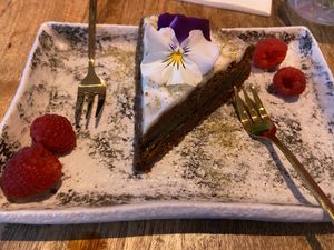 Matcha carrot cake: good  at Vegan Sushi Bar - Downtown in Amsterdam