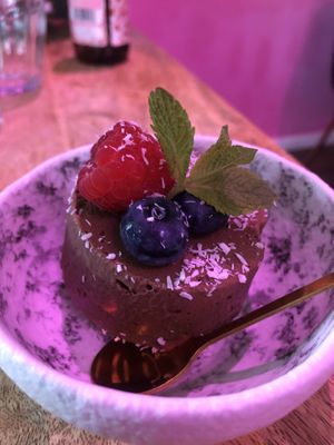 chocolate ice cream  at Vegan Sushi Bar - Downtown in Amsterdam