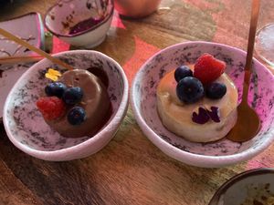 Choco and pecan/maple ice- cream: both very good  at Vegan Sushi Bar - Downtown in Amsterdam