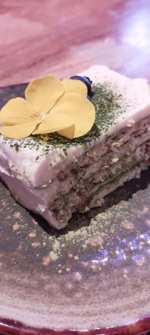 Matcha tiramisu at Vegan Sushi Bar - Downtown in Amsterdam