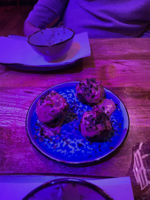 ‘Octopus’ balls  at Vegan Sushi Bar - Downtown in Amsterdam