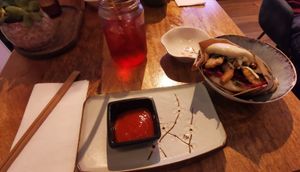 Crunchy No Chicken Bao Bun at Vegan Sushi Bar - Downtown in Amsterdam