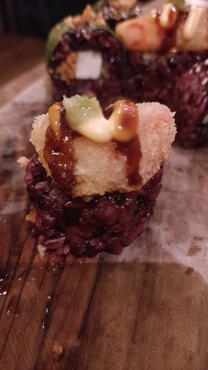 Shrimpless Tempura crunch at Vegan Sushi Bar - Downtown in Amsterdam