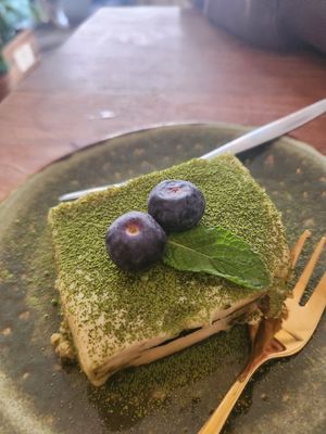 matcha tiramisu at Vegan Sushi Bar - Downtown in Amsterdam
