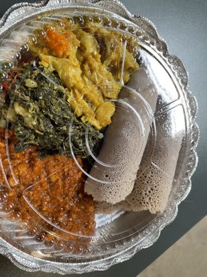Vegan platter  at Konjo Ethiopian Food in Edgewater