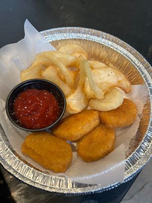 Plant Based chicken nuggets & fries at Konjo Ethiopian Food in Edgewater