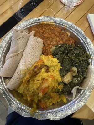Vegan platter  at Konjo Ethiopian Food in Edgewater