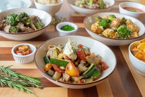 Zuquinis y garbanzos al romero  at Herbívoro- Chapinero in Bogota