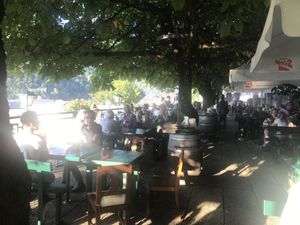 Panorama view at Stiegl-Keller in Salzburg