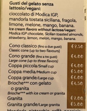   at Comis Ice Cafe in Catania