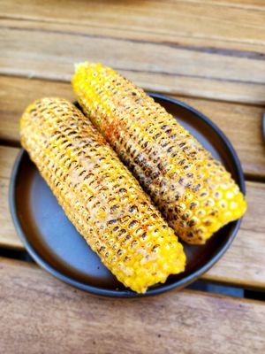 Charred sweet corn at Los Dos Hombres in The Entrance