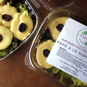 Papa A La Huancaina in our to-go packs. Perfect for picnics! at TUME in Orlando