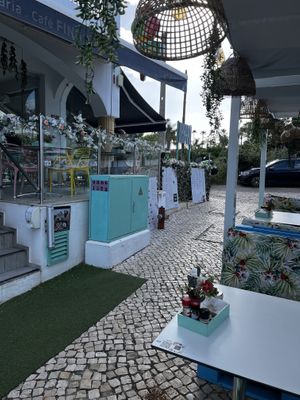 outdoor seating!  at Café Fino in Carvoeiro