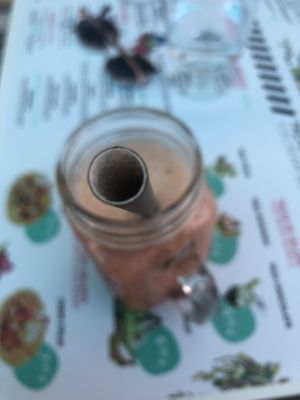 Paper straws at Café Fino in Carvoeiro