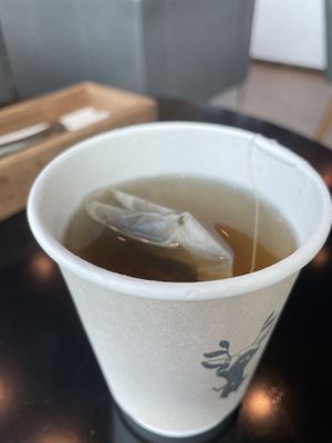 Jasmine green tea, 75 baht  at VIBE Coffee & Plant-Based Food in Bangkok