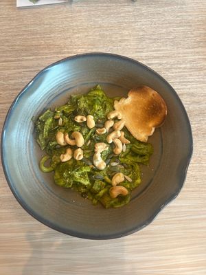 zoodle pesto pasta  at VIBE Coffee & Plant-Based Food in Bangkok