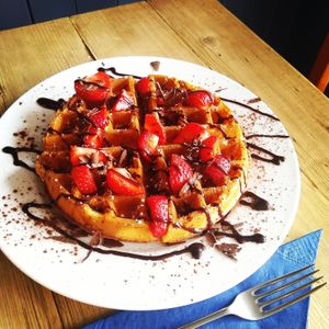 vegan waffles available at Daisy's  in Torquay