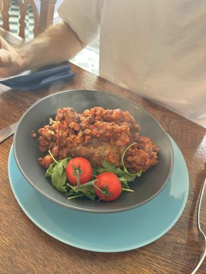 Vegan chilli jacket  at Daisy's  in Torquay