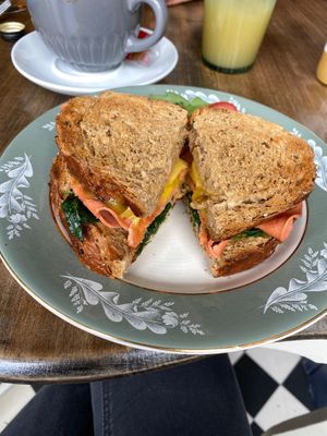 Vegan toasty at Daisy's  in Torquay