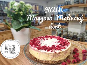 Raw mango malinový dort #Veganuary at EkoSpajzka in Vyskov