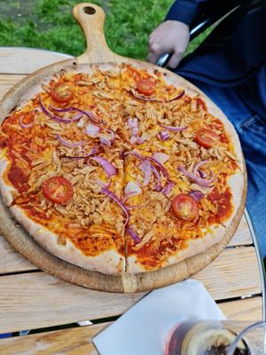Vegan Chikn pizza ~£12 at The Vegan Brasserie in South West London