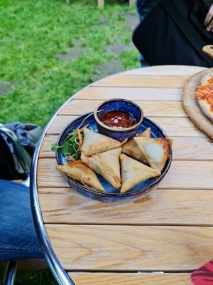 Samosas ~£3.50 at The Vegan Brasserie in South West London