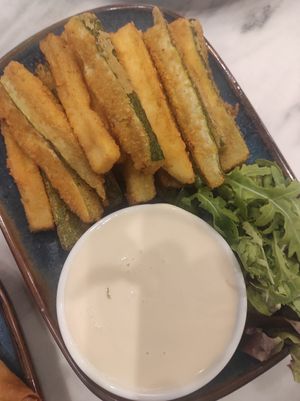 Zucchini fries at The Vegan Brasserie in South West London