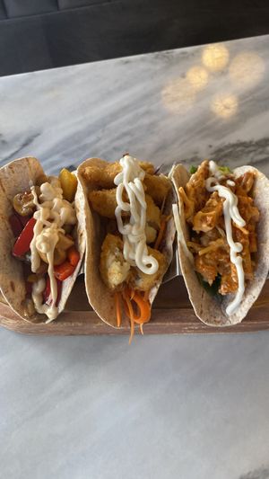 Mixed tacos 🌮🌮🌮 yummy🤤  at The Vegan Brasserie in South West London
