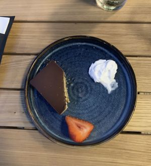 Amazing cheesecake  at The Vegan Brasserie in South West London