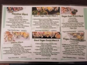Menu at Very Very Veggie Vegan Sushi in Hamburg