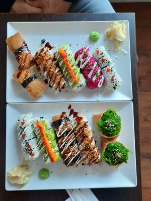 Grand vegan sushi set 1 and 2 at Very Very Veggie Vegan Sushi in Hamburg