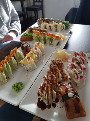 Combo Menu 2 and Combo Menu 1 (in the background) at Very Very Veggie Vegan Sushi in Hamburg