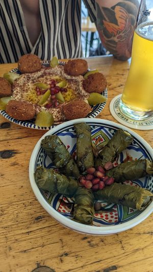 Stuffed vine leaves at Aleppo Supper Club in Berlin