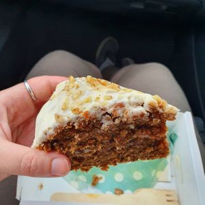Best carrot cake! at Be Kind The Vegan Coffee Caravan in Hayle