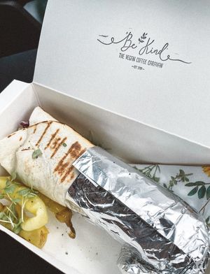  Vegan kebab wrap at Be Kind The Vegan Coffee Caravan in Hayle